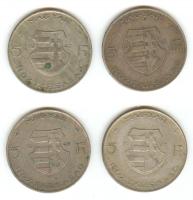 1947. 5Ft Ag "Kossuth" (4x) T:3