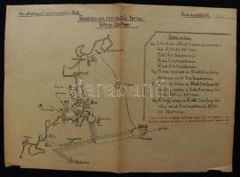 1938 Katonai térkép az Abádszalók és Szolnok közötti területről / Military map