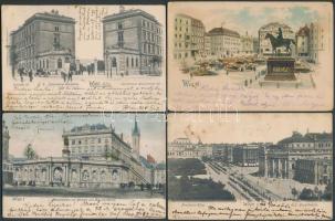 20 db régi bécsi városképes lap, közte egy litho