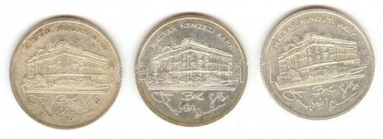 1992. 200Ft Ag "MNB" (3x) T:2