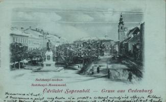 1899 Sopron Széchenyi szobor (fa)