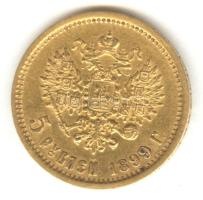 Oroszország 1899. 5R Au 4,3g "II. Miklós" T:2/2- Russia 1899. 5 Rubles Au "Nicholas II" C:XF/VF