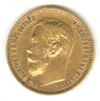 Oroszország 1899. 5R Au 4,3g "II. Miklós" T:2/2-
Russia 1899. 5 Rubles Au "Nicholas I...