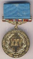 Szovjetunió 1974. "KGST 25. évfordulója" emlékmedál szalaggal T:2 Soviet Union 1974. "25th Anniversary of Comecon" medallion with ribbon C:XF