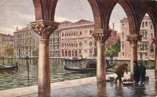 Venice Grand Canal, artist signed (EK)