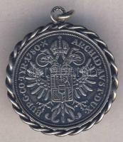 Ausztria ~1900. Ezüstfoglalatban Ferenc József hibrid (fantázia) emlékérem (22mm) T:2
Austria ~1900....