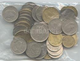 Spanyolország 34db-os fémpénz tétel 1P - 500P T:vegyes Spain 34 mixed metal coins , 1 Peseta - 500 Pesetas C:mixed