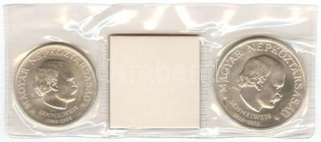 1968. 50Ft Ag + 100Ft Ag "Semmelweis" pár nejlon tokban T:BU