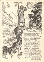 Hungarian patriotic propaganda with poem of Székely István s: K. Tóth S. (EK)