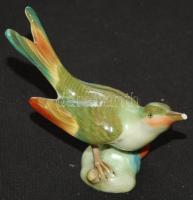 Kézzel festett sorszámozott jelzett Herendi porcelán rigó figura javítható hibával / Handpainted numbered Herendi chinaware figure with repairable fault 10cm