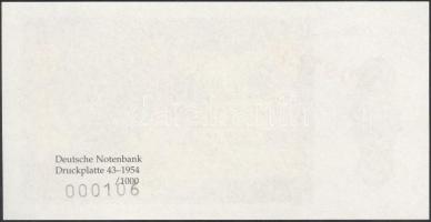 NDK 1954. 10M előlapi próbanyomat "AA 000000" "MUSTER" felülnyomással T:I
GDR 19...