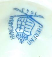 1943 Kézzel festett sorszámozott jelzett Herendi porcelán tojástartó szennyeződésekkel /
Handpainted...