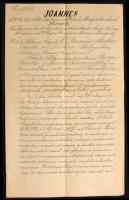 1887 Egyházi okirat Simor János esztergomi érsek fejlécével, Majer István püspöki helynöki és Csernok János titkári aláírásával