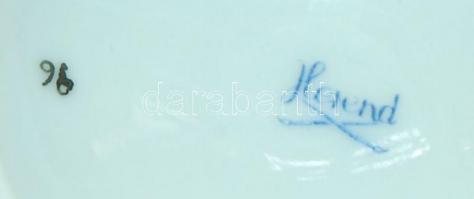 Kézzel festett virágokkal díszített jelzett Herendi porcelán váza /
Handpainted Herendi chinaware va...