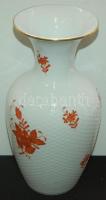 Nagyméretű kézzel festett Apponyi-mintás sorszámozott jelzett Herendi porcelán váza hibátlan állapotban /  Handpainted numbered Herendi chinaware vase in flawless condition 25cm