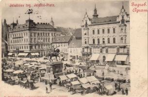 Zagreb Jelacic square, market (EM)