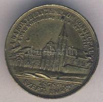 1878.szeptember 22. "A Bakonybéli templom consecral" Br emlékérem (27mm) T:2