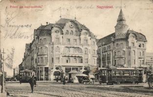 Nagyvárad Hotel Fekete Sas, trams (Rb)