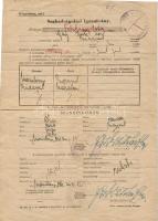 1944 Szabadságolási igazolvány