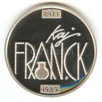 Finnország 2011. 10&#8364; Ag "Kaj Franck 1911-1989" (25.5g/0.925) Eredeti dísztokban tanúsítvánnyal! T:PP 10.000db Finland 2011. 10 Euro Ag "Kaj Franck 1911-1989" (25.5g/0.925) In original box with certificate C:PP 10.000 examples