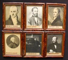10db klf magyar írók és költők képei igényes keretben 12,5x16,5cm : Kölcsey, Vörösmarty, Kisfaludy, Berzsenyi, Kazinczy, stb.
