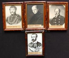 10db klf magyar írók és költők képei igényes keretben 12,5x16,5cm : Kölcsey, Vörösmarty, Kisfaludy, ...