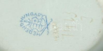 Kézzel festett sorszámozott Viktória-mintás jelzett Herendi porcelán tálka /
Handpainted numbered He...