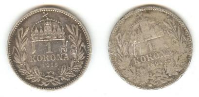 1894-1915. 1K Ag (2x) T:2-,3