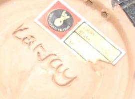 Karsay Judit (1945) iparművész által készített zsűrizett mázas kerámia tányér apró lepattogzással d:...