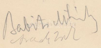 Babits Mihály aláírása névjegykártyán