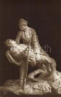 Military, wounded soldier, statue