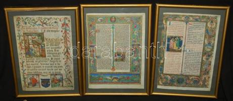 4db egyforma méretű üvegezett képkeret jó állapotban nyomatokkal 26x36cm