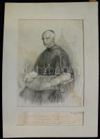 August Lanzi: Hám János püspök portréja. Kőnyomat Josef Stoufs kőnyomdája 25x34 cm (foltos)
