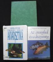 3db jó állapotú akvarisztika témájú könyv: Akvarisztika, Korszerű akvarisztika, Az aranyhal és a díszponty