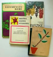 5db kertészeti témájú könyv jó állapotban: Növények a lakásban, A szőlő helybenoltása, döntése, bujtása, Gombatermesztési útmutató, stb.