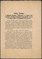 1945 Az újjászerveződő Független Kisgazda- Földmunkás és Polgári Pért Polgári kiáltványa. 4p. + Tildy Zoltán beszéde az Ideiglenes Nemzetgyűlés előtt 20p.