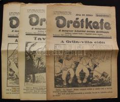 1943. A Drótkefe c. élclap 3 száma jó állapotban