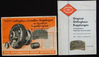 Otto Ortlinghaus autóalkatrész-katalógus 2 db képekkel / 2 Car-particles catalogue 48+32 p.