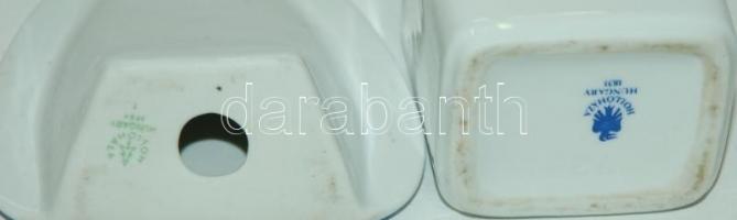 2db jelzett Hollóházi BVSC-s porcelán emléktárgy