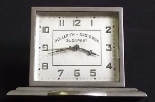 Art deco asztali óra Kollerich-Drótárúk Budapest márkajelzéssel, működőképes, javításra szorul