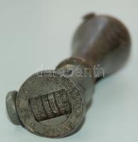 Régi, fanyelű "Dunaharaszti-alsó" köriratos vasúti dátum bélyegző / Railways stamper 13 cm