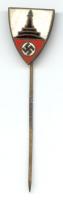 Német 3. Birodalom 1933-45. Nemzetiszocialista Birodalmi Harcosok Kyffhäuser Szövetségének zománcozott kitűzője (jelzett:Ges.Gesch) T:2 German Third Reich 1933-45. Kyffhäuserbund (Kyffhäuser League) enamelled stickpin (sign.:Ges.Gesch) C:XF