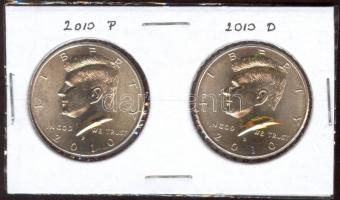 Amerikai Egyesült Államok 2010D/P. 1/2$ "Kennedy" (2x) T:1
USA 2010D/P. 1/2 Dollar "K...