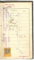 1925-1926 Joghallgatói egyetemi index a Pázmány Péter Tudományegyetemről neves tanárok aláírásával