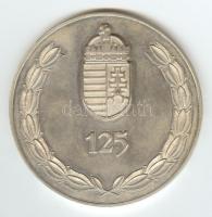 1992. "Vám- és Pénzügyőrség 125 éves" nagyalakú Ag emlékérem (70mm/163g/0.925) eredeti fa ...