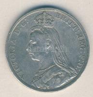 Nagy-Britannia 1890. 1Cr Ag "Viktória" T:3 Great Britain 1890. 1 Crown Ag "Victoria" C:F