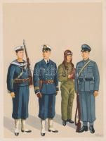 Militária témájú könyvek: Dunától a Donig, Front, Lengyel katonai könyv rengeteg illusztrációval