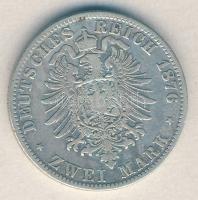 Német Államok/Poroszország 1876C 2M Ag "I. Vilmos" T:2-/3
German States/Preussen 1876C 2 M...