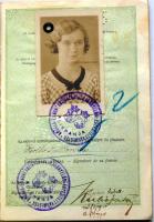 1934 Puha fedelű fényképes magyar útlevél /
Hungarian passport with photo
