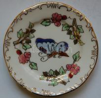 Kézzel festett Zsolnay porcelán tálka / Hand-painted chinaware plate, d: 8cm